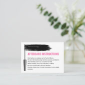 Carte De Visite Mascara Eyelashes Instructions de postsoins de bar (Debout devant)