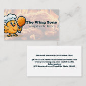 Carte De Visite Mascotte aux oiseaux mignonnes | Restaurant de pou (Devant / Derrière)