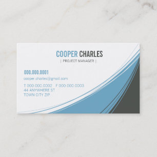 CARTE DE VISITE masculin moderne gris bleu gris