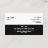 Carte De Visite Masculine de puissance de lavage de pression profe (Dos)