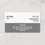 Carte De Visite Masculine de puissance de lavage de pression profe (Dos)