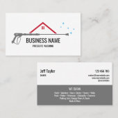 Carte De Visite Masculine de puissance de lavage de pression profe (Devant / Derrière)