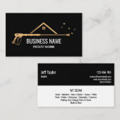 Carte De Visite Masculine de puissance de lavage de pression profe (Devant / Derrière)