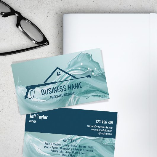 Carte De Visite Masculine de puissance de lavage de pression profe