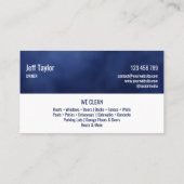 Carte De Visite Masculine de puissance de lavage de pression profe (Dos)