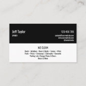 Carte De Visite Masculine de puissance de lavage de pression profe (Dos)