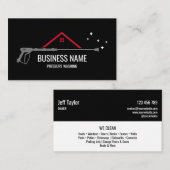 Carte De Visite Masculine de puissance de lavage de pression profe (Devant / Derrière)