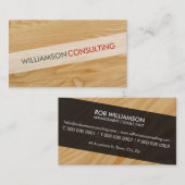 Carte De Visite MASCULINE élégant cool simple apparence de grain d (Devant / Derrière)