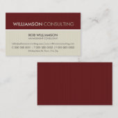 CARTE DE VISITE MASCULINE :: pinstripe minimal 7 (Devant / Derrière)