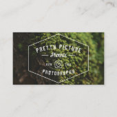 Carte De Visite Masculine rustique Géométrique de la verdure Photo (Devant)