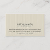 CARTE DE VISITE MASCULINE :: simple pinstripe 3 (Dos)