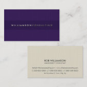 CARTE DE VISITE MASCULINE :: simple pinstripe 3D 8 (Devant / Derrière)