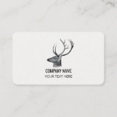 Carte De Visite Masculine tête de cerf rustique (Devant)