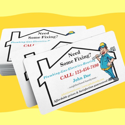 Carte De Visite Masculine Travailleur Icon Quartier Handyman