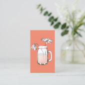 Carte De Visite mason jar daisies (Debout devant)