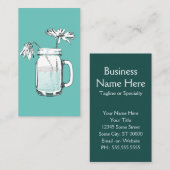 carte de visite mason jar daisies (Devant / Derrière)