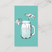 carte de visite mason jar daisies (Devant)