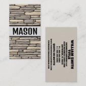 Carte De Visite Mason Moderne (Devant / Derrière)
