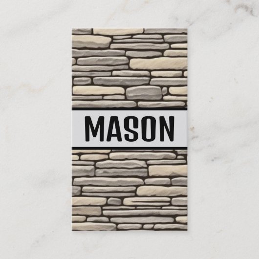 Carte De Visite Mason Moderne (Devant)