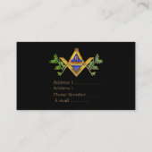 Carte De Visite Masonic Life (Cosmos) (Dos)