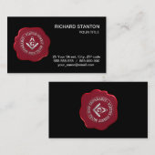 Carte De Visite Masonic sceau de cire (Devant / Derrière)