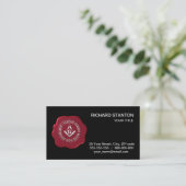 Carte De Visite Masonic sceau de cire (Debout devant)