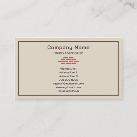 Carte De Visite Masonnerie (Dos)