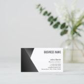 Carte De Visite Masonnerie moderne en noir et blanc (Debout devant)