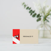 Carte De Visite Masque de plongée avec drapeau (Debout devant)