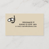 Carte De Visite Masque de plongée avec drapeau (Dos)