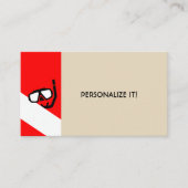 Carte De Visite Masque de plongée avec drapeau (Devant)