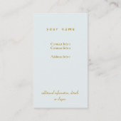 Carte De Visite Masque de séquence d'or des arts de la scène (Dos)