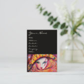 Carte De Visite MASQUE EN JAUNE / Arts du spectacle, Costume Desig (Debout devant)