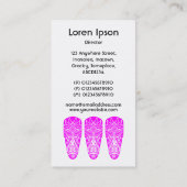 Carte De Visite Masque Tiki - Magenta en blanc (Dos)