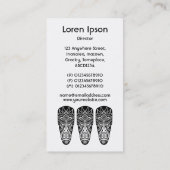 Carte De Visite Masque Tiki - Noir sur Blanc (Dos)