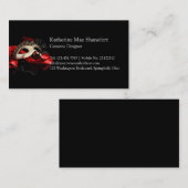 Carte De Visite Masque vénitien de mystère (Devant / Derrière)