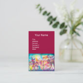 Carte De Visite MASQUERADE Danse Musique, Artiste Théâtre, Violet (Debout devant)