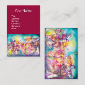 Carte De Visite MASQUERADE Danse Musique, Artiste Théâtre, Violet (Devant / Derrière)