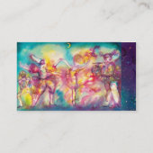 Carte De Visite MASQUERADE, Danse, Musique, bleu rouge, rose (Dos)