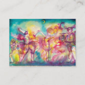 Carte De Visite MASQUERADE, Danse, Musique, bleu rouge, rose (Dos)