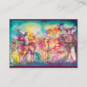 Carte De Visite MASQUERADE /DANSE, MUSIQUE bleu vif, rose (Dos)