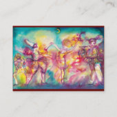 Carte De Visite MASQUERADE /DANSE, MUSIQUE bleu vif, rose (Dos)