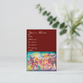 Carte De Visite MASQUERADE /DANSE, MUSIQUE bleu vif, rose (Debout devant)