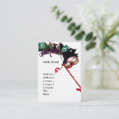 Carte De Visite MASQUERADE FÊTE lin (Debout devant)