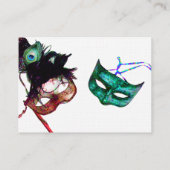Carte De Visite MASQUERADE FÊTE lin (Dos)