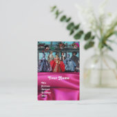 CARTE DE VISITE MASQUERADE MASQUÉRADE DE PUPPETS ITALIENS ANTIQUE, (Debout devant)