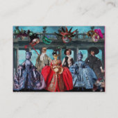 CARTE DE VISITE MASQUERADE MASQUÉRADE DE PUPPETS ITALIENS ANTIQUE, (Dos)