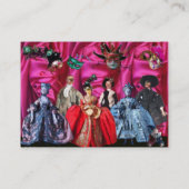CARTE DE VISITE MASQUERADE MASQUÉRADE DE PUPPETS ITALIENS ANTIQUE, (Dos)