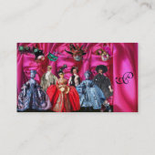CARTE DE VISITE MASQUERADE MASQUÉRADE DE PUPPETS ITALIENS ANTIQUE, (Dos)