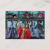 CARTE DE VISITE MASQUERADE MASQUÉRADE DE PUPPETS ITALIENS ANTIQUE, (Dos)